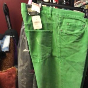 Men apple green bootcut jean